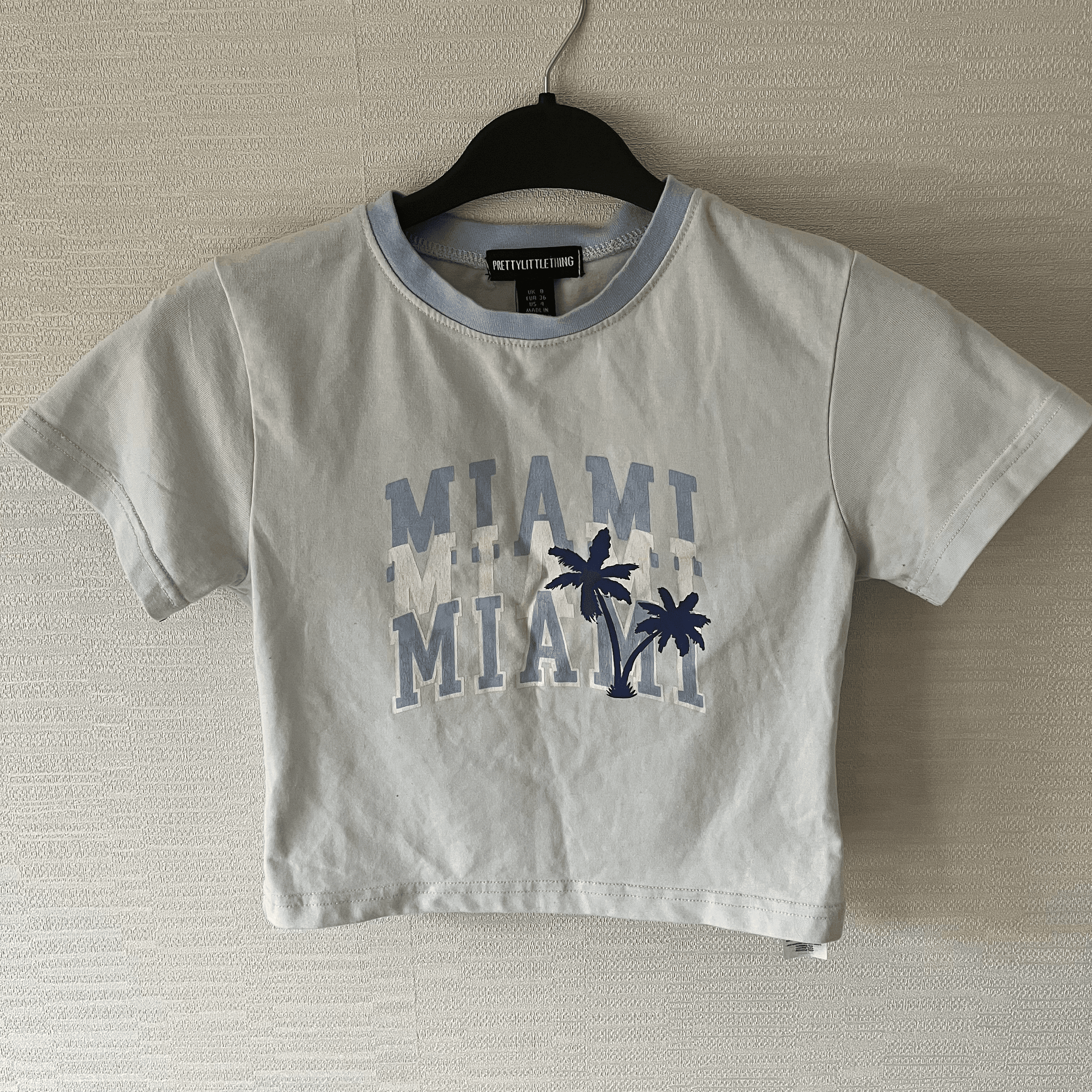 Pretty Little Thing PLT Blue Miami Crop Top - image 1